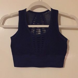 Crop top blue sport bra Z by Zella size small